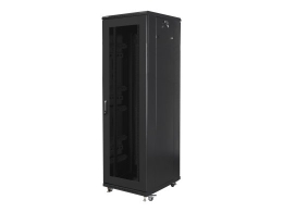 Lanberg Rack cabinet 19" free-standing 42U/600x800 (flat pack) with mesh door FF01-6842-23B Black
