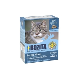 BOZITA Meat chunks with mackerel in jelly – wet cat food – 370g