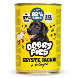 DOBRY PIES Mono Pure Lamb + Collagen – wet dog food – 400g