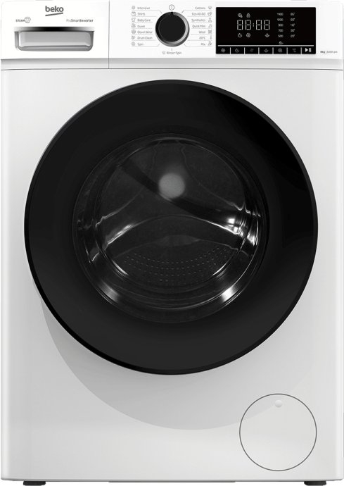 BEKO Washing machine B1WFM2841WBEE, 8kg, Energy class A, 1400 rpm, Depth 52 cm