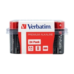 Verbatim Alkaline Batteries AA / LR06 24-pack 49505