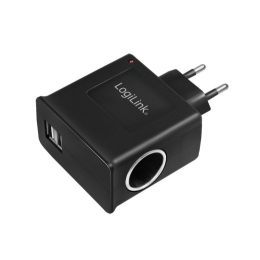 USB power supply with cigarette lighter socke