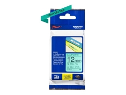 Brother TZe-731 Laminated Tape Black on Green TZe 8 m 1.2 cm