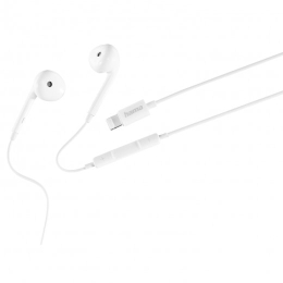 Hama Headphones Glow with microphone white