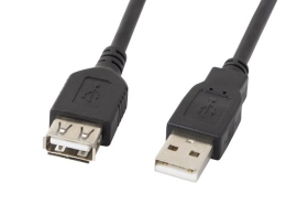 Lanberg USB-A 2.0 Cable 1.8 m CA-USBE-10CC-0018-BK USB Type-A to USB Type-A