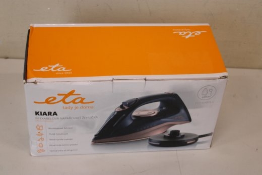 SALE OUT. ETA ETA127690000 Kiara Iron, Ceramic, 2200 W, Water tank 220 ml, Black ETA Iron 2200 W Water tank capacity 220 ml Continuous steam 40 g/m...