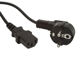 Power cord (C13), VDE approved, 1.8M