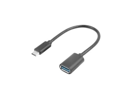 Lanberg Adapter Cable USB-C(M) 3.1 -> USB-A(F) 15 cm, Black AD-UC-UA-04