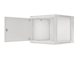 Lanberg Rack cabinet 19" wall-mount 9U/600x600 (flat pack) for self-assembly with metal door WF01-6609-00S Grey