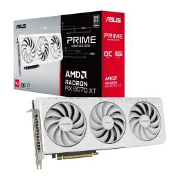 Asus Prime Radeon RX 9070 XT White OC Edition 16GB GDDR6 AMD 16 Radeon RX 9070 XT GDDR6 HDMI ports quantity 1 PCI Express 5.0