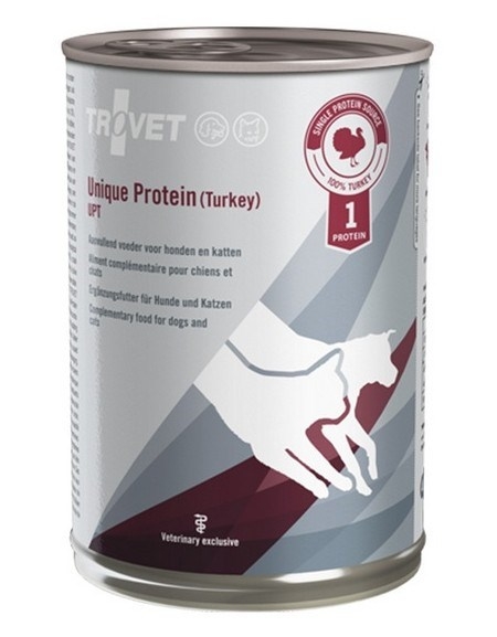 TROVET Unique Protein UPT with turkey - Wet dog and cat food - 400 g