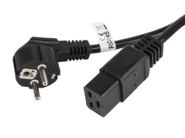 Cable power CEE 7/7 - IEC 320 C19 16A VDE 1.8M black