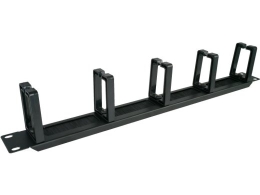 Alantec PK048 1U 19" cable organizer with brushed grommet, 5 plastic holders
