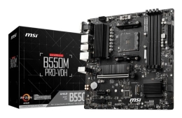 Mainboard MSI AMD B550 SAM4 MicroATX Memory DDR4 Memory slots 4 2xPCI-Express 3.0 1x 1xPCI-Express 4.0 16x 2xM.2 1x15pin D-sub 1xHDMI 1xDisplayPort...
