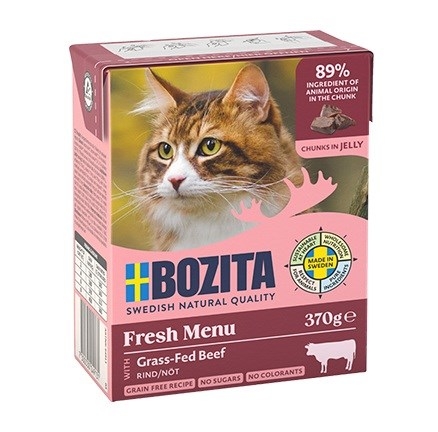 BOZITA Fresh Menu Beef Chunks in jelly - wet cat food - 370g
