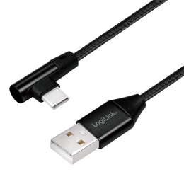 USB2.0 cable USB-A male to USB-C 90 angled male