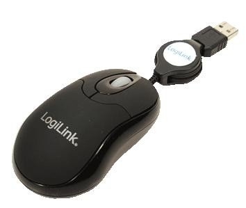 Mouse optical USB Mini with retractable cable