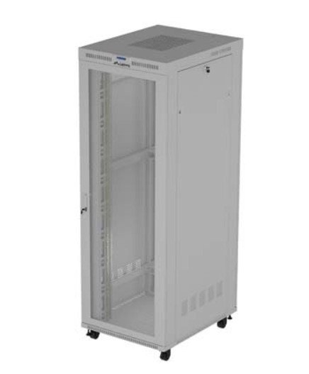 Lanberg Standing installation rack cabinet 19-inch 47U 800 x 1000 gray perforated doors LCD (flat pack) V2