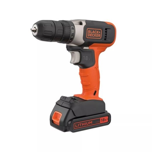 BLACK & DECKER Cordless Drill Driver BCD001C2-QW 18 V 2x1.5 Ah Lithium