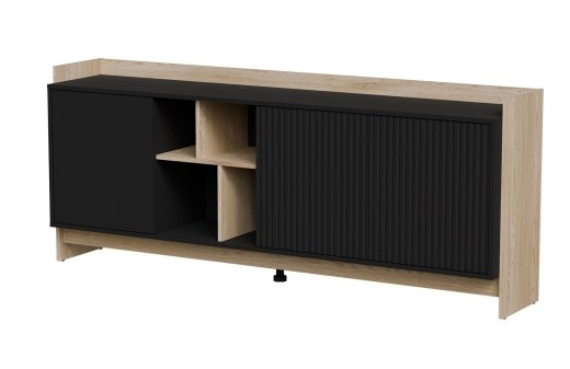 Cama PORTO 3D chest of drawers 190x38x77 oak/black