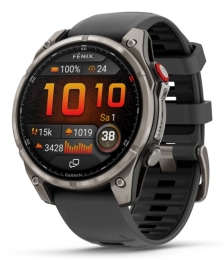 Garmin fēnix 8 Pro 3.56 cm (1.4") AMOLED 47 mm Digital 454 x 454 pixels Touchscreen Graphite, Titanium Wi-Fi GPS (satellite)
