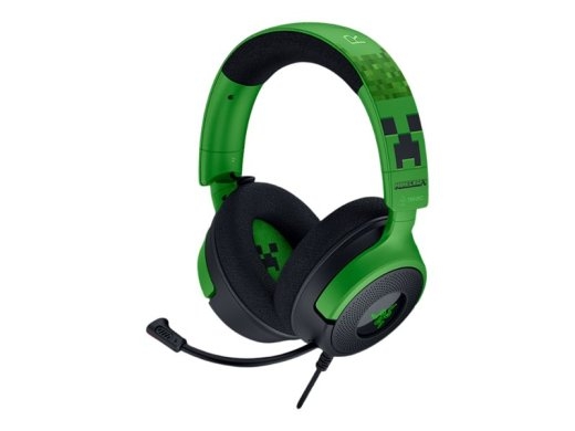 Razer Gaming Headset Kraken V4 X Wired Over-Ear Microphone Minecraft Edition