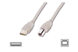Logilink USB 2.0 connection cable USB-A to USB-B USB A male USB B male