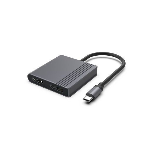 Gembird A-CM-HDMIFDPF-01 USB-C to HDMI + DP adapter, 4K 60Hz, black