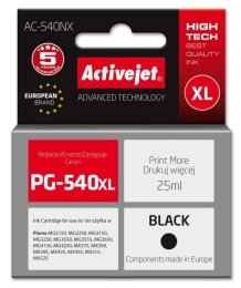 Activejet AC-540NX ink for Canon printer (replacement for Canon PG-540XL) Supreme, 25 ml, black