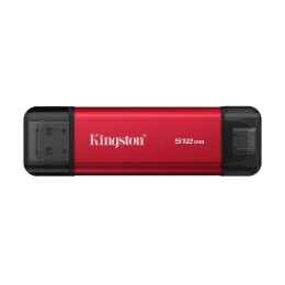 Kingston Dual Portable Solid-State Drive, USB Type-A and Type-C 512 Solid-state drive interface USB 3.2 Gen 2 Read speed 1050 MB/s Write speed 950...
