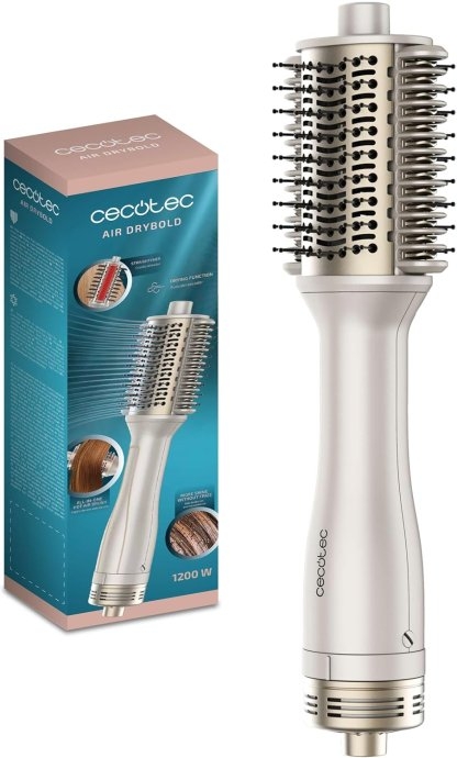 Cecotec Air Brush with Heating Plates Air DryBold Ceramic heating system Ion conditioning 1200 W Gold/White