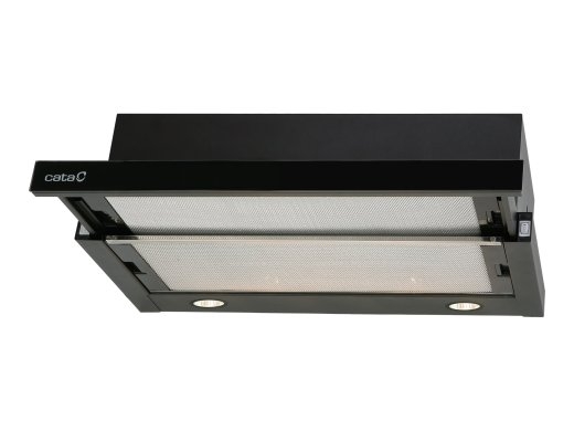 CATA Hood TF 2003 600 GBK Telescopic Energy efficiency class C Width 60 cm 390 m³/h Mechanical control LED Black Glass