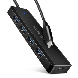 Axagon HUE-C1C, HUB 4-port USB 5Gbps 19cm USB-C cable