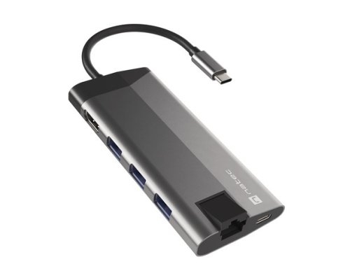 Natec USB-C Multiport Adapter NMP-1690 Grey USB Type-C 0.15 m