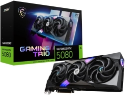 Graphics Card MSI NVIDIA GeForce RTX 5080 16 GDDR7 256 bit PCIE 5.0 16x Dual Slot Fansink 1xHDMI 3xDisplayPort RTX508016GGAMTRIOOC