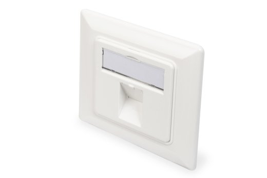 Digitus Wallplate for Keystone Modules, German type, middle plate 50x50 mm, frame 80x80 mm DN-93811