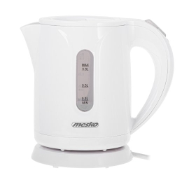 Mesko Kettle MS 1376 Electric 850 W 0.8 L Plastic 360° rotational base White