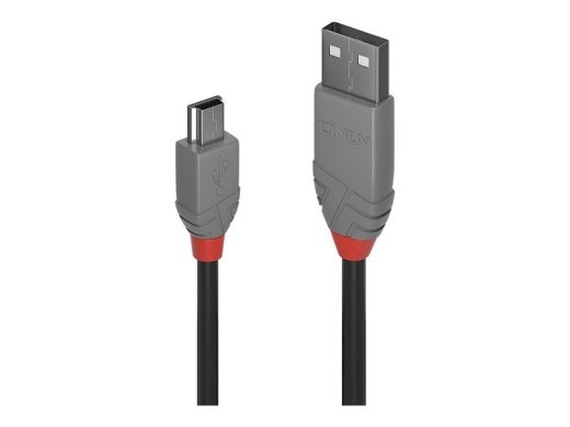 Lindy USB cable Anthra Line - USB-A / Mini-USB Type B - 1 m