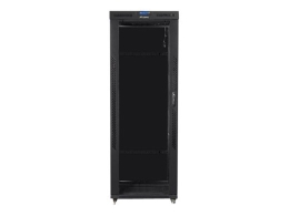 Lanberg Rack cabinet 19" free-standing 42U/800x800 (flat pack) with glass door, LCD FF01-8842-12BL Black