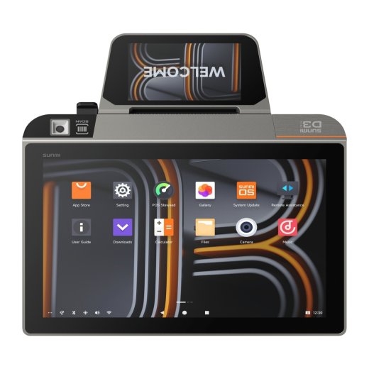 Terminal D3 Mini GMS, Android 13, 10.1+4 inch, 3/32GB, 1 MP camera, 4G, Finger sensor, 80 mm printer, Scanner