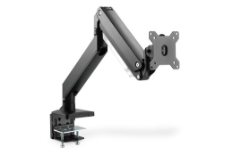 Digitus Desk Mount Universal Single Monitor Mount with Gas Spring and Clamp Mount Adjustable Height, Rotate, Tilt, Swivel 15-35 " Maximum weight (c...