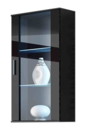 Cama hanging display cabinet SOHO black/black gloss