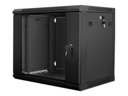 Lanberg Rack cabinet 19" wall-mount 9U/600x450 (flat pack) WF01-6409-10B Black