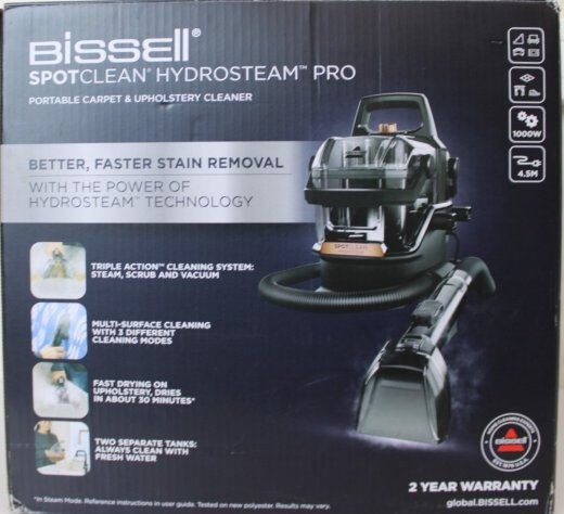 SALE OUT. Bissell SpotClean HydroSteam Pro Bissell Portable Carpet and Upholstery Cleaner SpotClean HydroSteam Pro Corded operating Washing functio...