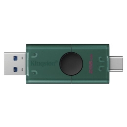 Kingston USB USB flash drive DataTraveler DuoG2 - USB 3.2 Gen 1 - 256 - green / black