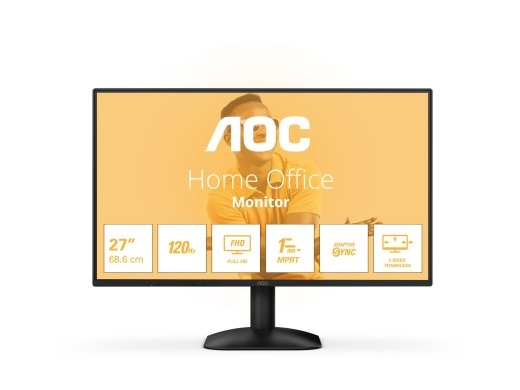 AOC 27B31H 27 " IPS FHD 16:9 120 Hz 1 ms 1920 x 1080 pixels 300 cd/m² HDMI ports quantity 1 Black