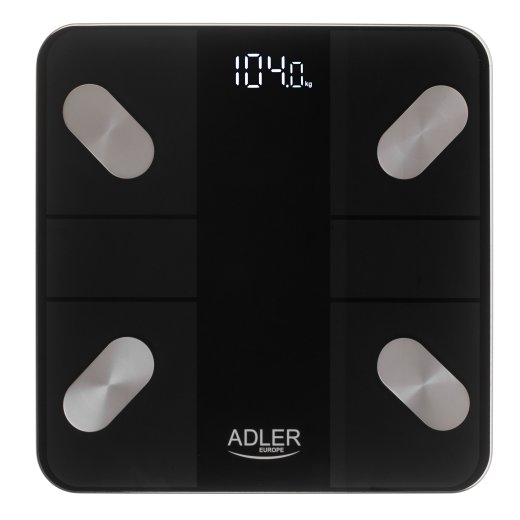 Adler Smart Bathroom Scale AD 8186b Maximum weight (capacity) 180 kg Accuracy 100 g Body Mass Index (BMI) measuring Black