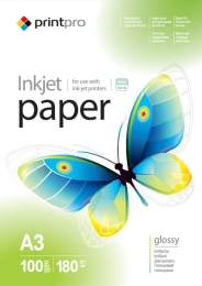 Photo paper PrintPro, 100 sheets High Glossy 180 g/m² A3