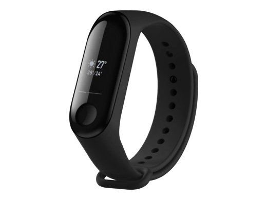 Fixed Silicone Strap for Xiaomi Mi Band 3/4 Black
