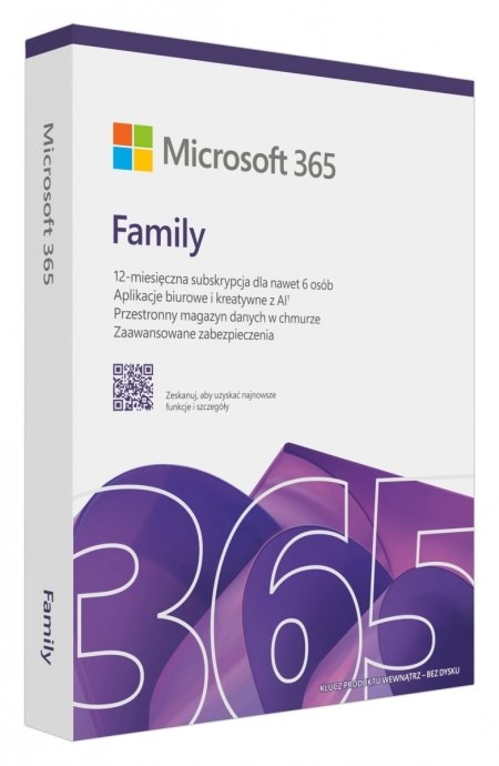 Microsoft M365 Family PL 1Y 6U Win/Mac Box EP2-32382
